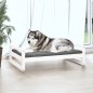 vidaXL Cama para perros madera maciza de pino blanco 105,5x75,5x28 cm vidaXL Cama para perros madera maciza de pino blanco 105,5x75,5x28 cm