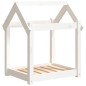 vidaXL Cama para perros madera maciza de pino blanco 61x50x70 cm