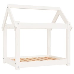 vidaXL Cama para perros madera maciza de pino blanco 71x55x70 cm