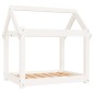 vidaXL Cama para perros madera maciza de pino blanco 71x55x70 cm vidaXL Cama para perros madera maciza de pino blanco 71x55x70 cm