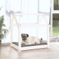 vidaXL Cama para perros madera maciza de pino blanco 71x55x70 cm vidaXL Cama para perros madera maciza de pino blanco 71x55x70 cm