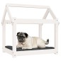 vidaXL Cama para perros madera maciza de pino blanco 71x55x70 cm vidaXL Cama para perros madera maciza de pino blanco 71x55x70 cm