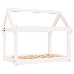 vidaXL Cama para perros madera maciza de pino blanco 81x60x70 cm