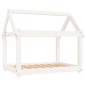 vidaXL Cama para perros madera maciza de pino blanco 81x60x70 cm vidaXL Cama para perros madera maciza de pino blanco 81x60x70 cm