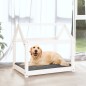 vidaXL Cama para perros madera maciza de pino blanco 81x60x70 cm vidaXL Cama para perros madera maciza de pino blanco 81x60x70 cm