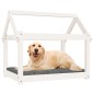 vidaXL Cama para perros madera maciza de pino blanco 81x60x70 cm vidaXL Cama para perros madera maciza de pino blanco 81x60x70 cm