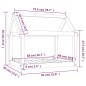 vidaXL Cama para perros madera maciza de pino blanco 81x60x70 cm vidaXL Cama para perros madera maciza de pino blanco 81x60x70 cm