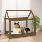 vidaXL Cama para perros madera maciza pino marrón miel 101x70x90 cm vidaXL Cama para perros madera maciza pino marrón miel 101x70x90 cm