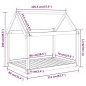 vidaXL Cama para perros madera maciza de pino 111x80x100 cm