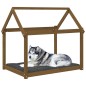 vidaXL Cama para perros madera maciza pino marrón miel 111x80x100 cm vidaXL Cama para perros madera maciza pino marrón miel 111x80x100 cm