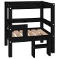 vidaXL Cama para perros madera maciza de pino negro 55,5x53,5x60 cm vidaXL Cama para perros madera maciza de pino negro 55,5x53,5x60 cm