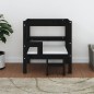 vidaXL Cama para perros madera maciza de pino negro 55,5x53,5x60 cm vidaXL Cama para perros madera maciza de pino negro 55,5x53,5x60 cm