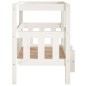  vidaXL Cama para perros madera maciza de pino blanco 65,5x43x70 cm