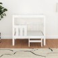 vidaXL Cama para perros madera maciza de pino blanco 75,5x63,5x70 cm vidaXL Cama para perros madera maciza de pino blanco 75,5x63,5x70 cm