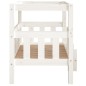 vidaXL Cama para perros madera maciza de pino blanco 75,5x63,5x70 cm vidaXL Cama para perros madera maciza de pino blanco 75,5x63,5x70 cm