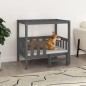 vidaXL Cama para perros madera maciza de pino gris 95,5x73,5x90 cm vidaXL Cama para perros madera maciza de pino gris 95,5x73,5x90 cm