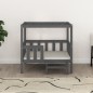vidaXL Cama para perros madera maciza de pino gris 95,5x73,5x90 cm vidaXL Cama para perros madera maciza de pino gris 95,5x73,5x90 cm