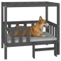 vidaXL Cama para perros madera maciza de pino gris 95,5x73,5x90 cm vidaXL Cama para perros madera maciza de pino gris 95,5x73,5x90 cm