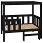 vidaXL Cama para perros madera maciza de pino negro 95,5x73,5x90 cm vidaXL Cama para perros madera maciza de pino negro 95,5x73,5x90 cm