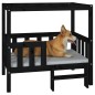 vidaXL Cama para perros madera maciza de pino negro 95,5x73,5x90 cm vidaXL Cama para perros madera maciza de pino negro 95,5x73,5x90 cm