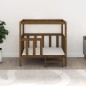 vidaXL Cama perros madera maciza pino marrón miel 105,5x83,5x100 cm vidaXL Cama perros madera maciza pino marrón miel 105,5x83,5x100 cm