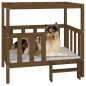 vidaXL Cama perros madera maciza pino marrón miel 105,5x83,5x100 cm vidaXL Cama perros madera maciza pino marrón miel 105,5x83,5x100 cm