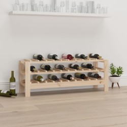 vidaXL Botellero madera maciza de pino 109,5x30x42 cm