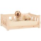 vidaXL Cama para perros madera maciza de pino 75,5x55,5x28 cm