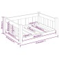vidaXL Cama para perros madera maciza de pino 75,5x55,5x28 cm