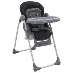 vidaXL Trona de bebé gris  