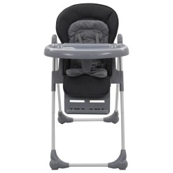 vidaXL Trona de bebé gris  