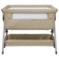 vidaXL Cuna con colchón tela de lino gris taupe vidaXL Cuna con colchón tela de lino gris taupe
