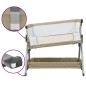 vidaXL Cuna con colchón tela de lino gris taupe vidaXL Cuna con colchón tela de lino gris taupe