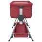 vidaXL Cuna con colchón tela de lino rojo vidaXL Cuna con colchón tela de lino rojo