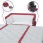 vidaXL Cuna con colchón tela de lino rojo vidaXL Cuna con colchón tela de lino rojo