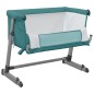 vidaXL Cuna con colchón tela de lino verde vidaXL Cuna con colchón tela de lino verde