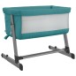 vidaXL Cuna con colchón tela de lino verde vidaXL Cuna con colchón tela de lino verde
