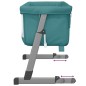 vidaXL Cuna con colchón tela de lino verde vidaXL Cuna con colchón tela de lino verde