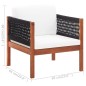 vidaXL Sillas de jardín 2 unidades madera maciza de acacia vidaXL Sillas de jardín 2 unidades madera maciza de acacia