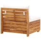 vidaXL Sofá seccional central 1 pza con cojines madera maciza acacia vidaXL Sofá seccional central 1 pza con cojines madera maciza acacia