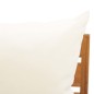 vidaXL Sofá seccional central 1 pza con cojines madera maciza acacia vidaXL Sofá seccional central 1 pza con cojines madera maciza acacia