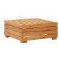 vidaXL Reposapiés seccional con cojín madera maciza de acacia vidaXL Reposapiés seccional con cojín madera maciza de acacia