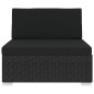 vidaXL Asiento seccional central y cojines 1 ud ratán sintético negro vidaXL Asiento seccional central y cojines 1 ud ratán sintético negro