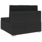 vidaXL Asiento seccional central y cojines 1 ud ratán sintético negro vidaXL Asiento seccional central y cojines 1 ud ratán sintético negro