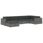 vidaXL Reposapies seccional con cojín 1 uds ratán sintético negro vidaXL Reposapies seccional con cojín 1 uds ratán sintético negro