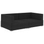 vidaXL Asiento seccional de esquina con cojines 2 pzas ratán PE negro vidaXL Asiento seccional de esquina con cojines 2 pzas ratán PE negro