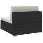 vidaXL Asiento seccional de esquina con cojines 2 pzas ratán PE negro vidaXL Asiento seccional de esquina con cojines 2 pzas ratán PE negro