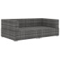 vidaXL Asiento seccional de esquina con cojines 2 pzas ratán PE gris vidaXL Asiento seccional de esquina con cojines 2 pzas ratán PE gris