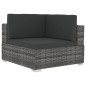 vidaXL Asiento seccional de esquina con cojines 2 pzas ratán PE gris vidaXL Asiento seccional de esquina con cojines 2 pzas ratán PE gris