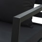 vidaXL Sofá de jardín con cojines aluminio gris oscuro vidaXL Sofá de jardín con cojines aluminio gris oscuro